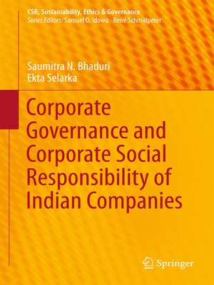 cover image of Corporate Governance and Corporate Social Responsibility of Indian Companies